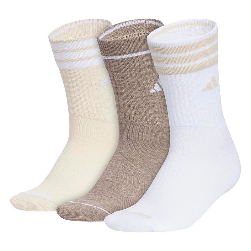 adidas Chaussettes mi-mollet coussin&eacute;es 3-Stripes pour femmes (paquet de 3)