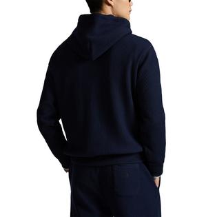 Polo Ralph Lauren Chandail &agrave; capuchon en molleton tricot&eacute; gaufr&eacute; pour hommes