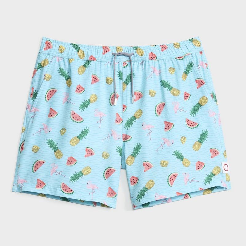 Public Beach Men's Tropical Tango Keep It Tight 6.5" Classic Swim Trunk