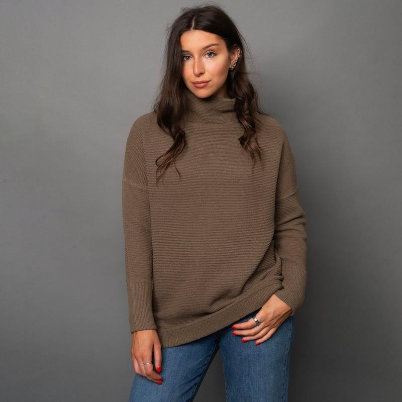 Oak & Ivy Chandail &agrave; col montant Ottoman pour femmes