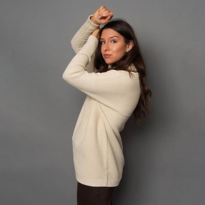 Oak & Ivy Chandail &agrave; col montant Ottoman pour femmes