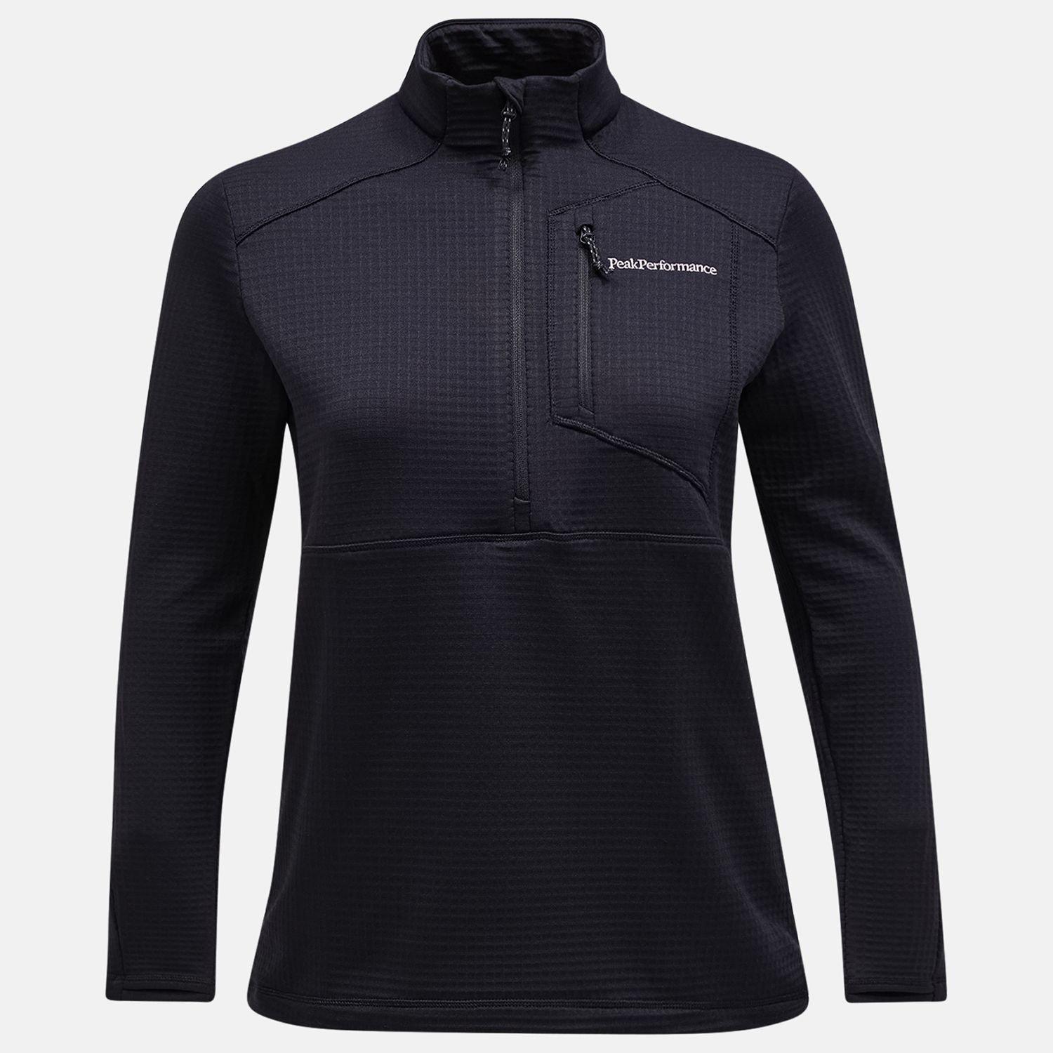Peak Performance | Women's Trail Polartec Power Grid Half-Zip Top, Black, Size Small