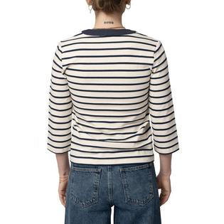 Mavi Women's Button 3/4-Sleeve T-Shirt