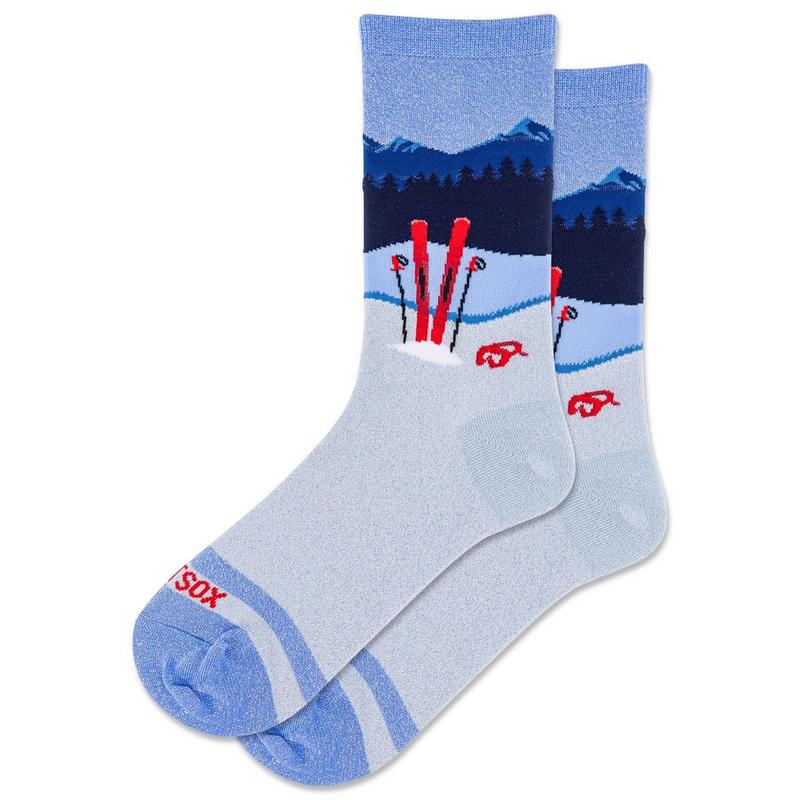 Hot Sox Chaussettes mi-mollet m&eacute;talliques Ski pour femmes