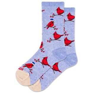 Hot Sox Women's Christmas Cardinal Crew Sock