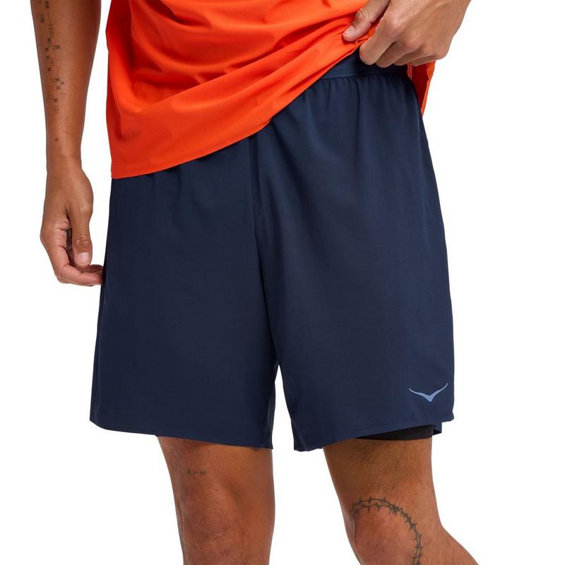 HOKA Short 2-en-1 Glide de 7 po pour hommes