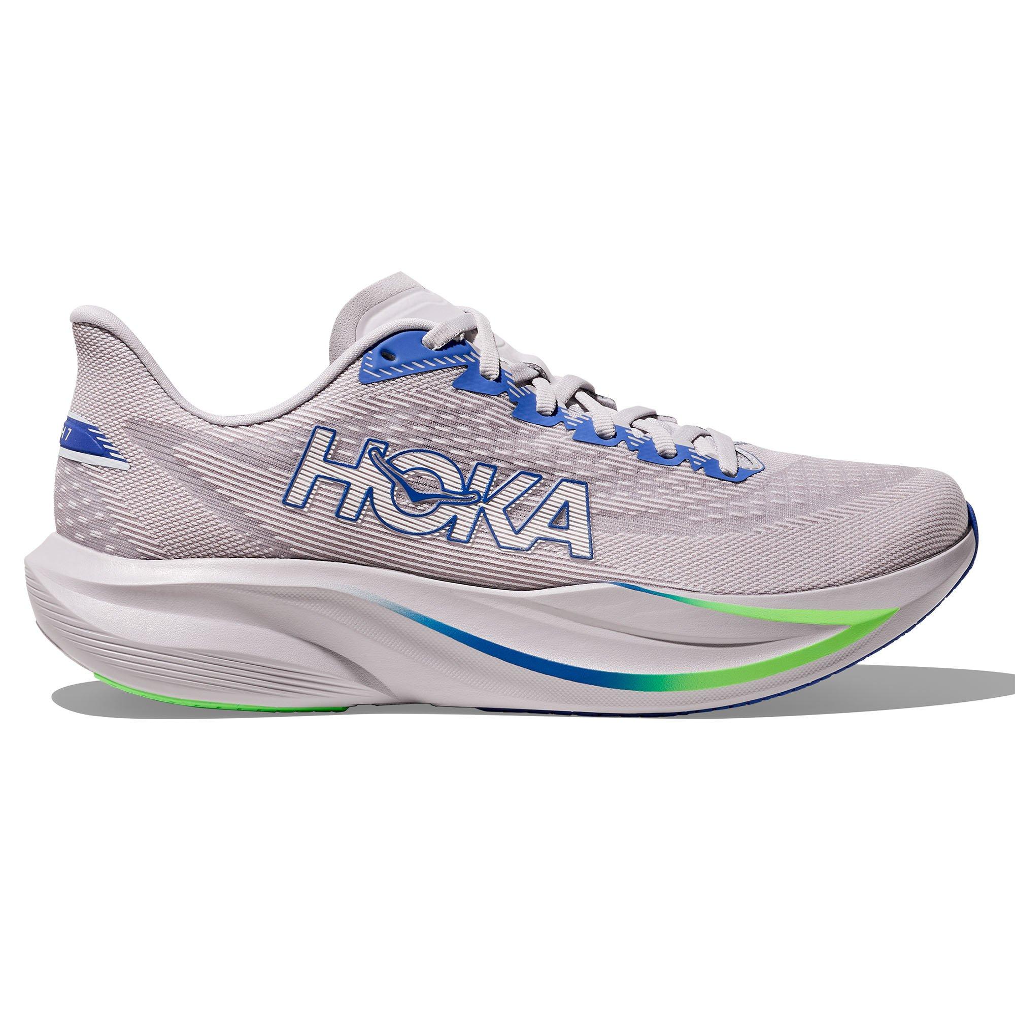 HOKA | Men's Mach 7 Running Shoes, Ash Grey/Cobalt Blue