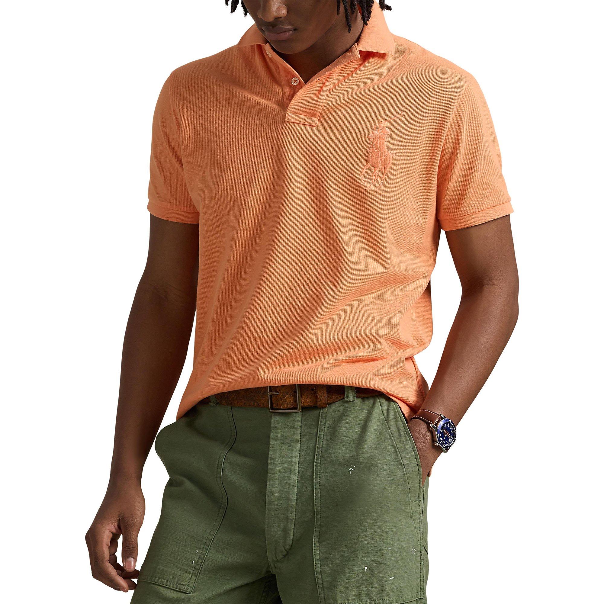 Men's Custom Slim Fit Big Pony Mesh Polo Polo Ralph Lauren