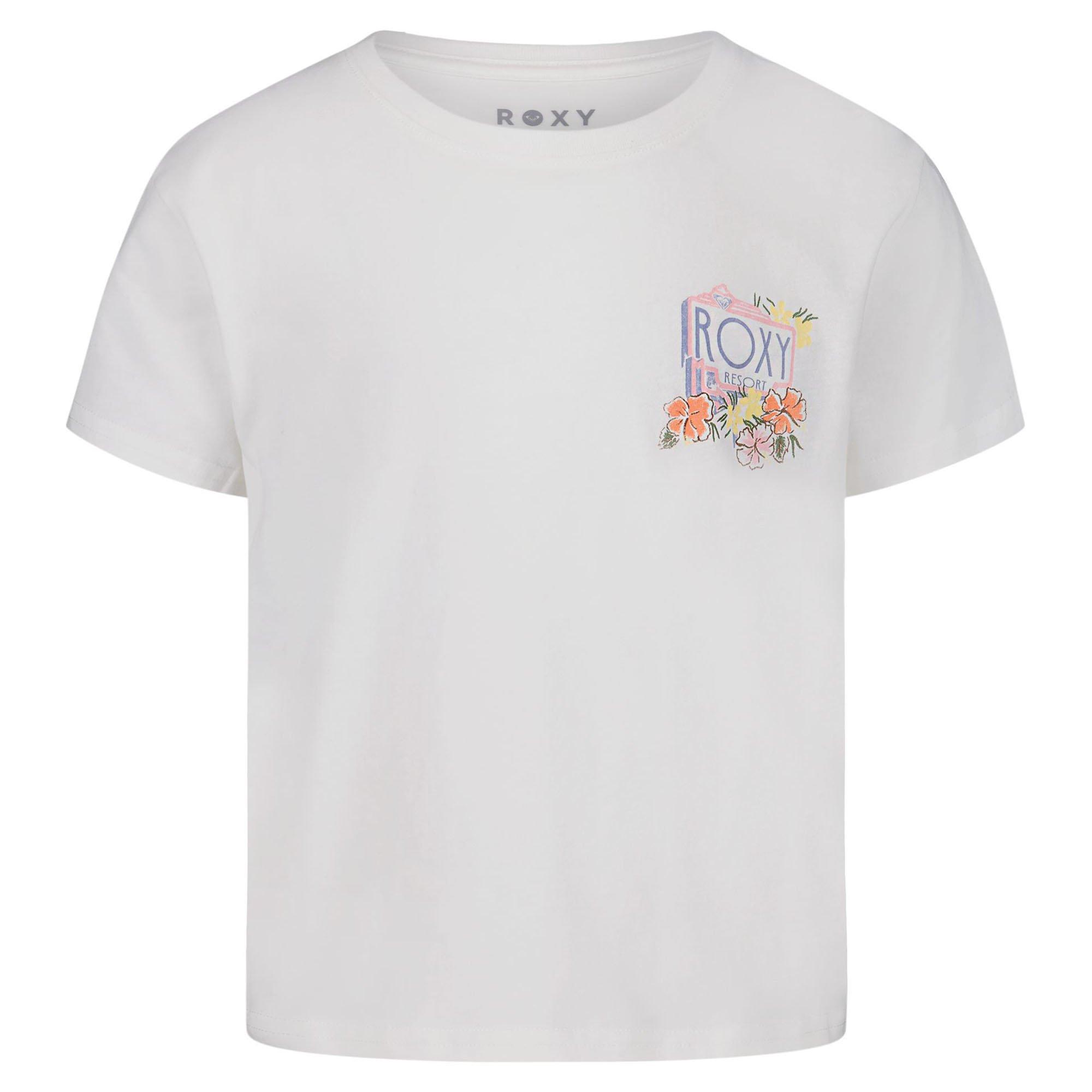 Junior's Girl's Roxy Resort T-Shirt, White, Size Medium