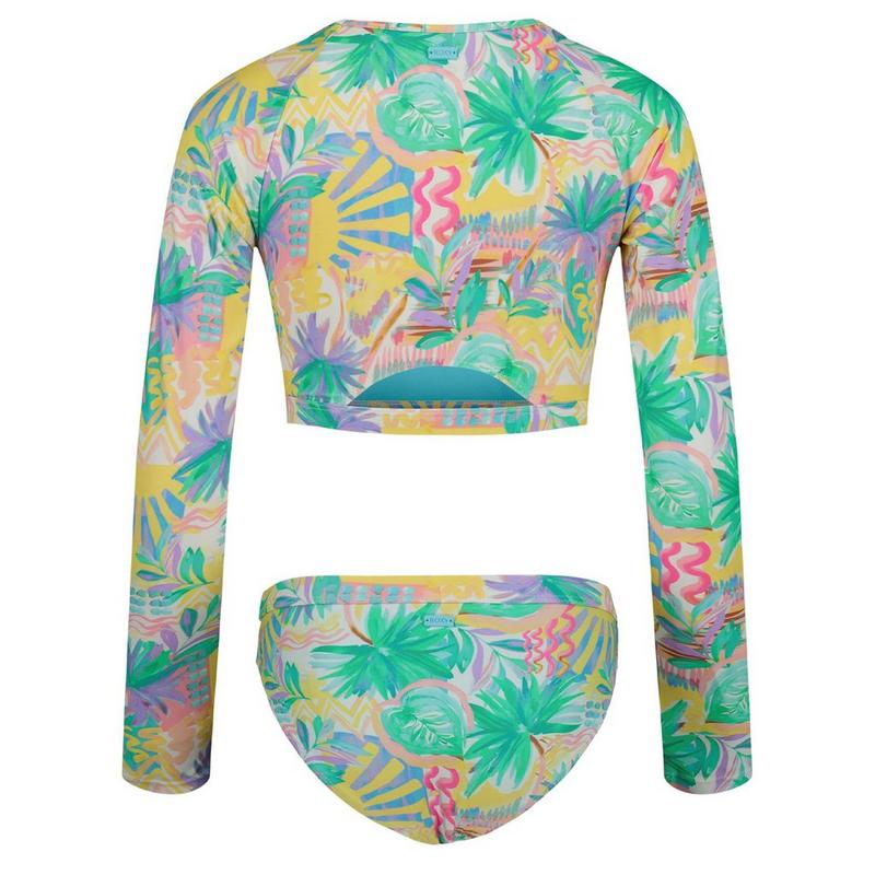 Roxy Ensemble de bain deux pi&egrave;ces avec maillot dermoprotecteur court Palm Sun pour filles juniors [7-16]