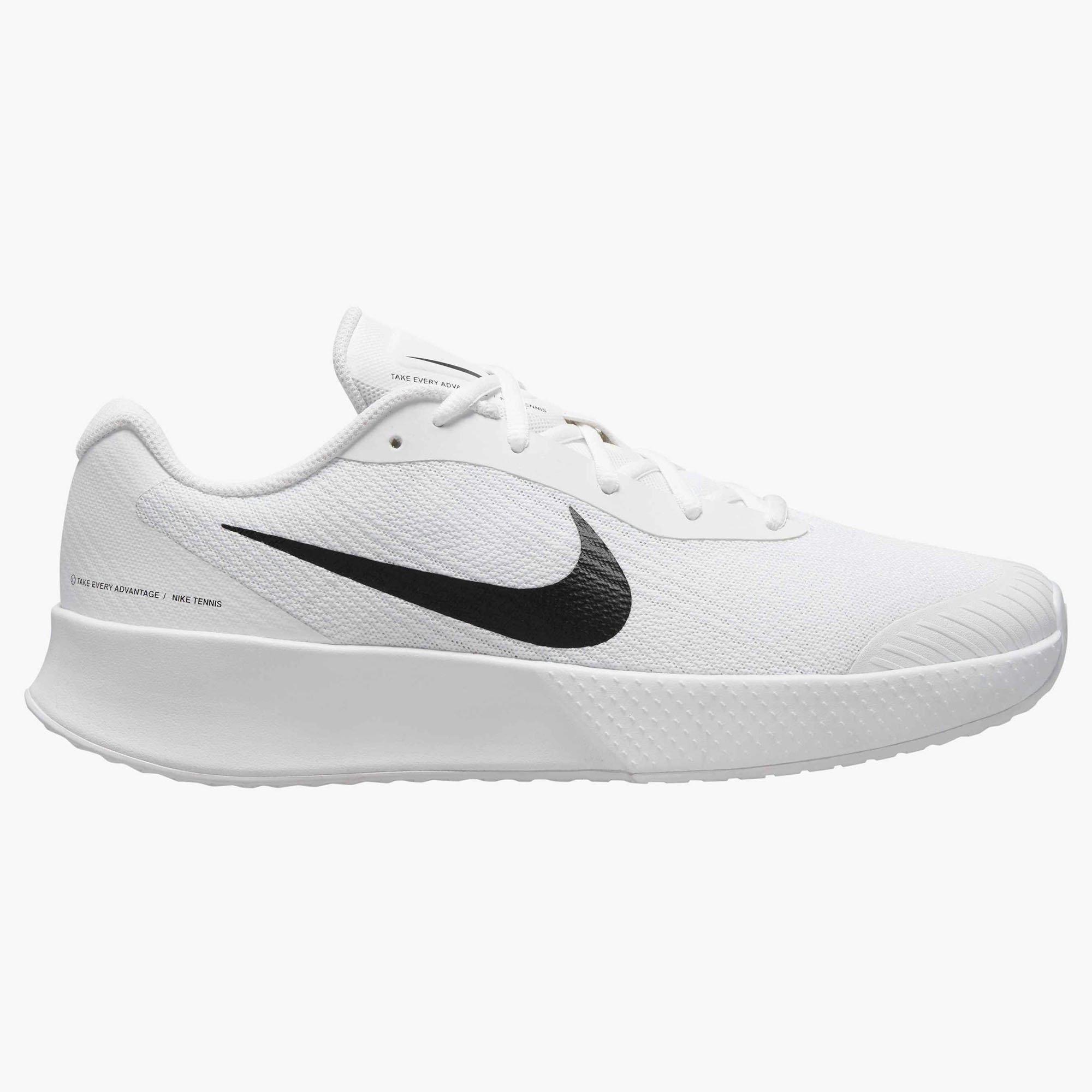 Nike | Men's Vapor Lite 3 Hard Court Tennis Shoes, White Black, Size 9