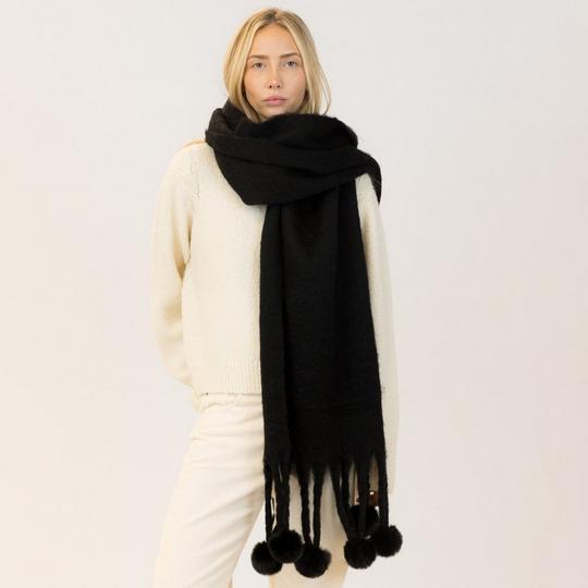 Lyla + Luxe Women s Pompom Scarf