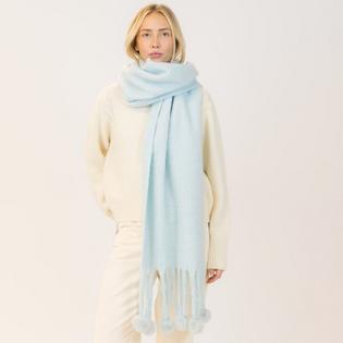 Lyla + Luxe Women's Pompom Scarf