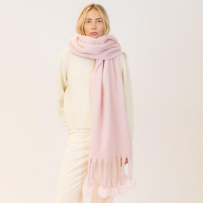 Lyla + Luxe &Eacute;charpe &agrave; pompons pour femmes