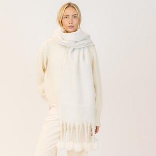 Lyla + Luxe Women's Pompom Scarf
