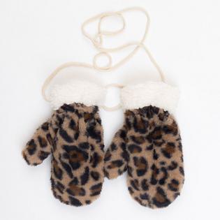 Lyla + Luxe Women's Leopard Faux Fur Mitten