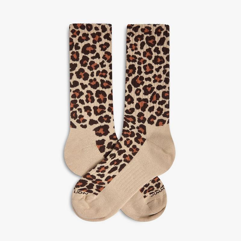 Jimmy Lion Chaussettes athl&eacute;tiques &agrave; imprim&eacute; l&eacute;opard unisexes
