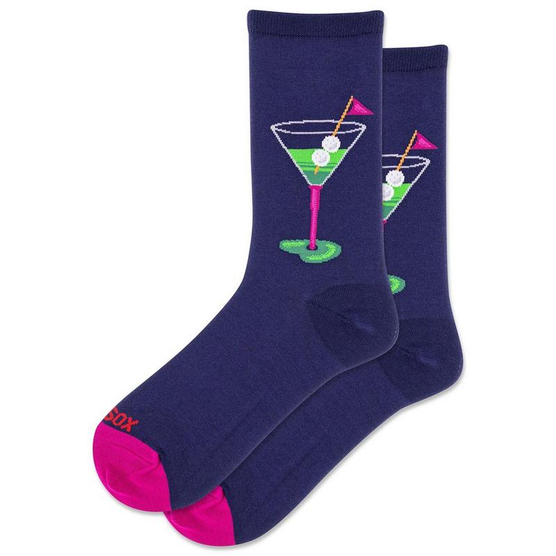 Hot Sox Chaussettes mi-mollet Martini Golf pour femmes