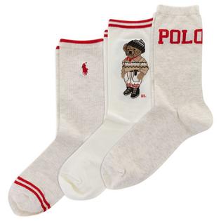 Polo Ralph Lauren Women's Polo Bear Crew Sock (3 Pack)