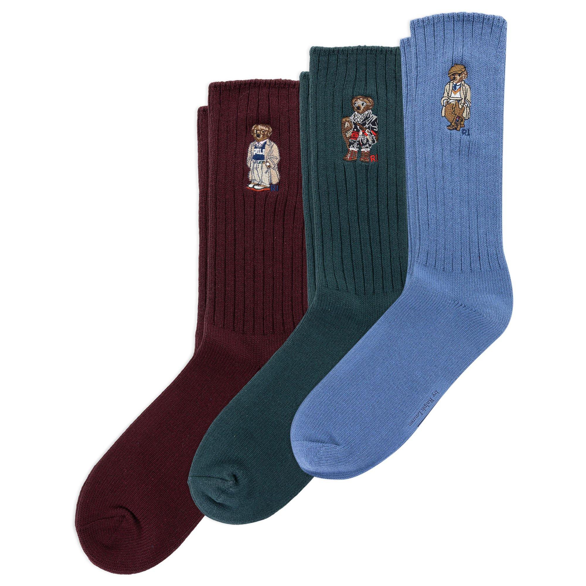 POLO RALPH LAUREN★POLO BEAR★３体セット Men's Polo Bear Crew Sock Gift Set (3 Pack) | Sporting Life Online