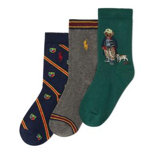 Polo Ralph Lauren Junior Boys' [8-20] Polo Bear Crew Sock (3 Pack)