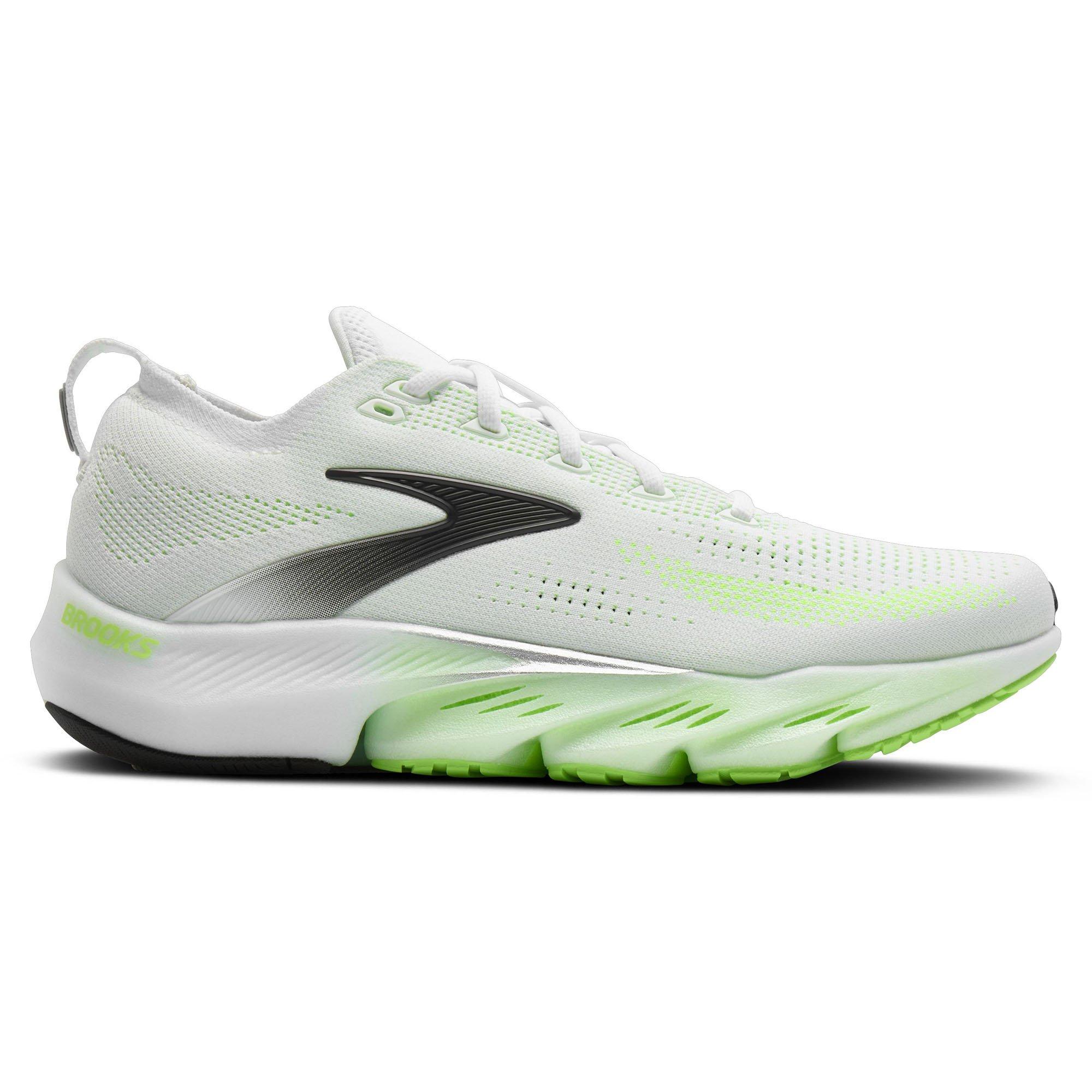 Brooks | Men's Glycerin Flex Running Shoes, White Green Gecko Phantom, Size 9.5