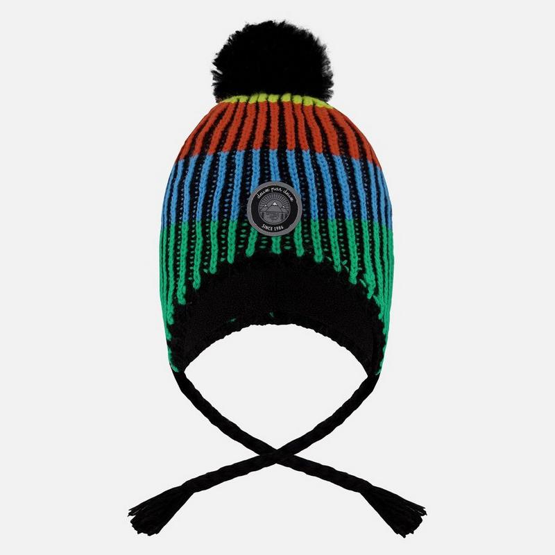Deux Par Deux Tuque p&eacute;ruvienne doubl&eacute;e en tricot avec pompon pour enfants [2-8]