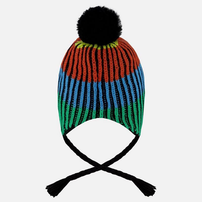 Deux Par Deux Tuque p&eacute;ruvienne doubl&eacute;e en tricot avec pompon pour enfants [2-8]