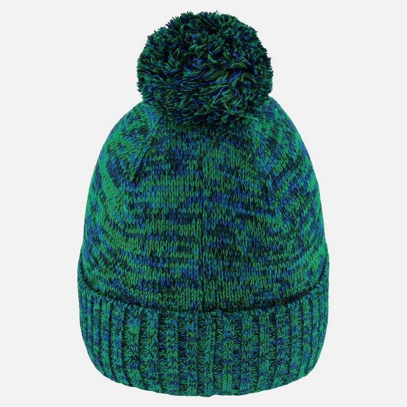 Deux Par Deux Tuque doubl&eacute;e en tricot avec pompon pour enfants [2-8]