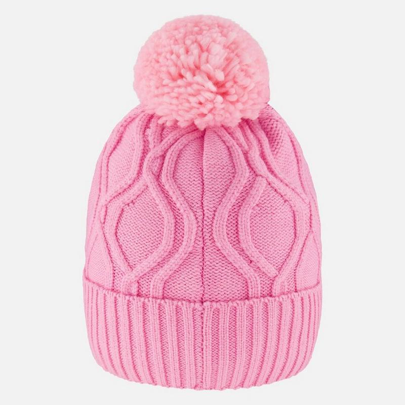 Deux Par Deux Tuque doubl&eacute;e en tricot avec pompon pour enfants [2-8]