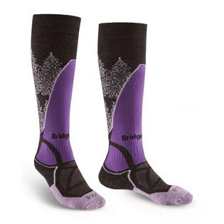Bridgedale Chaussettes ski mi-&eacute;paises Merino Endurance par-dessus mollet pour femmes