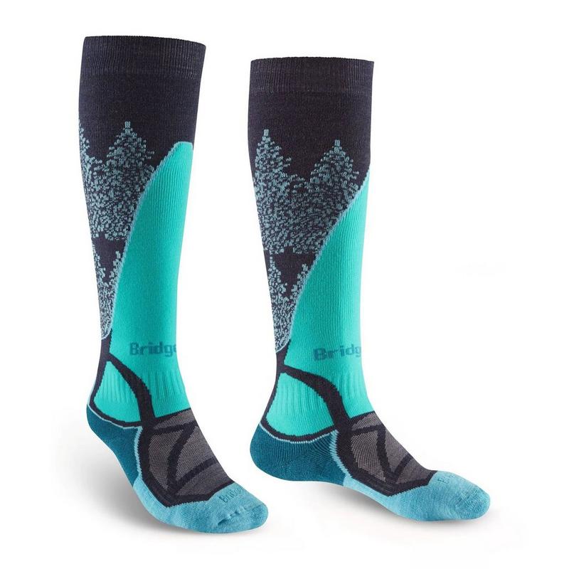 Bridgedale Chaussettes ski mi-&eacute;paises Merino Endurance par-dessus mollet pour femmes