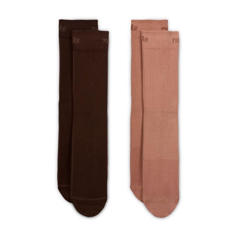 Nike Chaussettes mi-mollet l&eacute;g&egrave;res pour femmes (paquet de 2)
