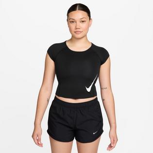 Nike Haut &agrave; manches courtes Tempo Swoosh Dri-FIT pour femmes