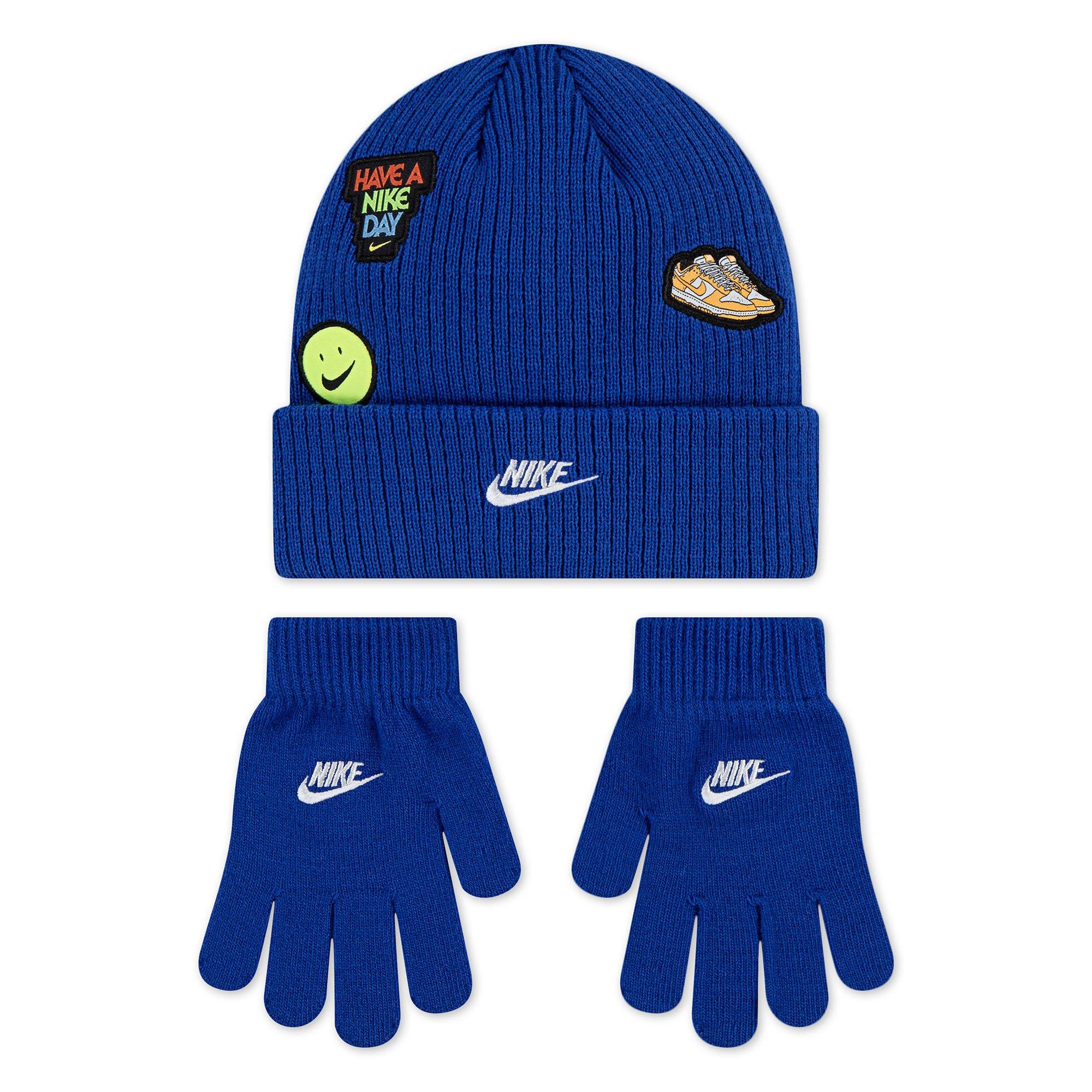 Kids' [4-7] Patch Peak Beanie + Glove Two-Piece Set | Nike