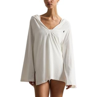 Polo Ralph Lauren Couvre-maillot &agrave; capuchon en coton &eacute;ponge pour femmes