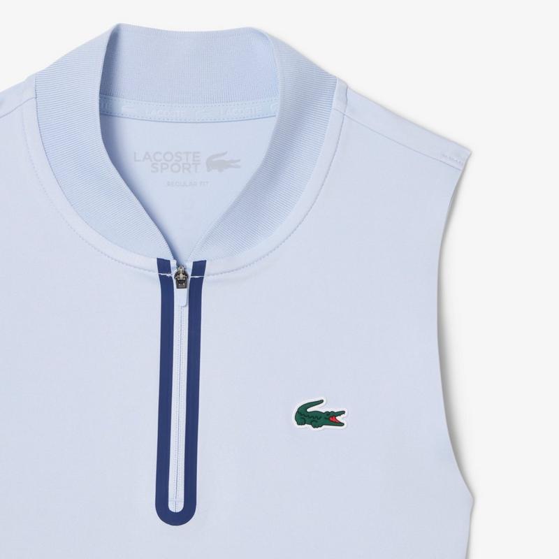 Lacoste Polo de tennis sans manches extensible Ultra Dry pour femmes
