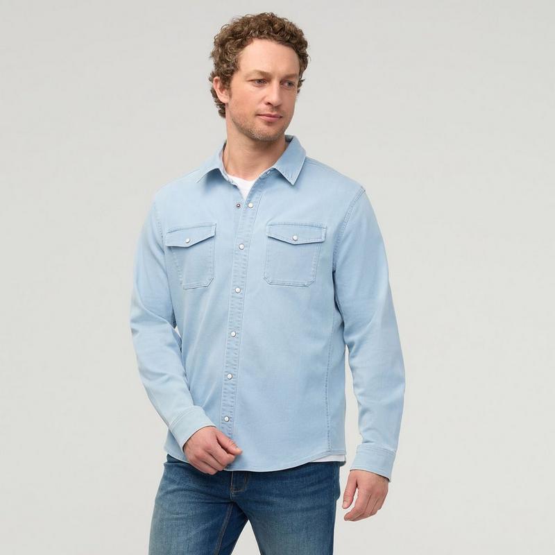 DUER Chemise &agrave; deux poches Performance Denim Lite pour hommes