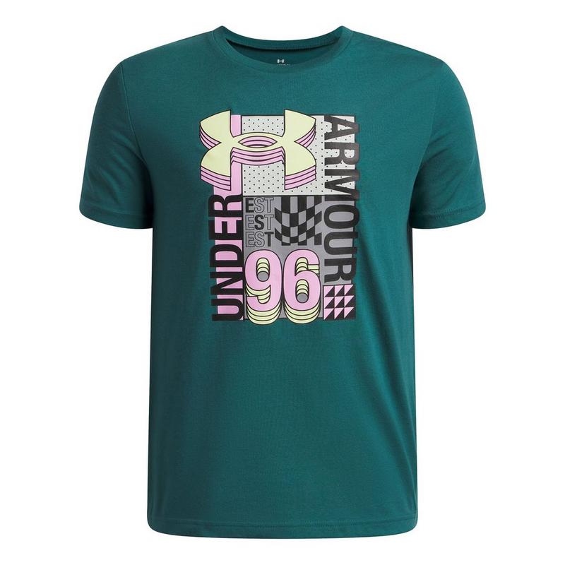Under Armour Junior Boys' [8-16] Logo Wordmark Collage Short Sleeve T-Shirt