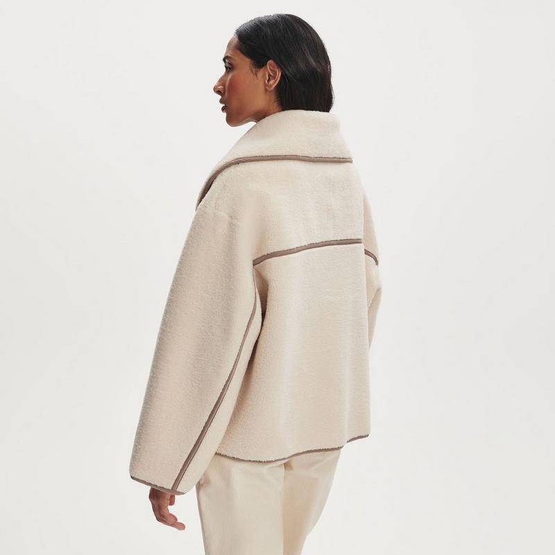 Varley Veste &agrave; coupe carr&eacute;e en sherpa Romane pour femmes