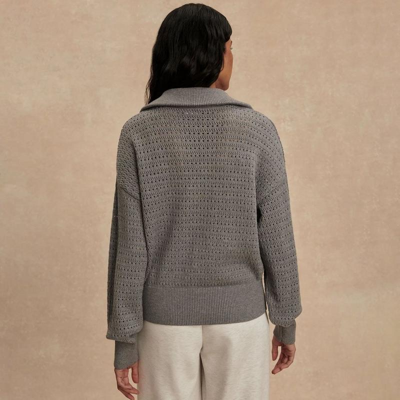 Varley Chandail en tricot Darla &agrave; demi-glissi&egrave;re pour femmes