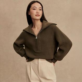 Varley Women's Maura Half-Zip Rib Knit Sweater