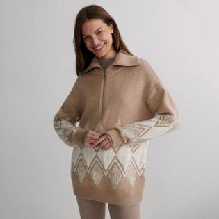 Varley Women's Betty Jacquard Half-Zip Knit Sweater