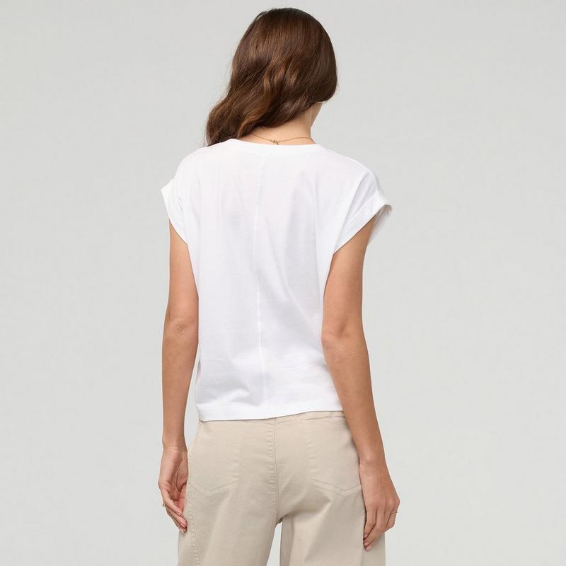 DUER Women's PurePima Dolman V-Neck T-Shirt