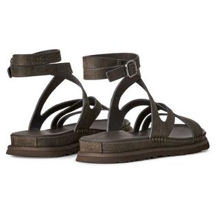 UGG Women's GoldenGaze Embossed Ankle Wrap Sandal