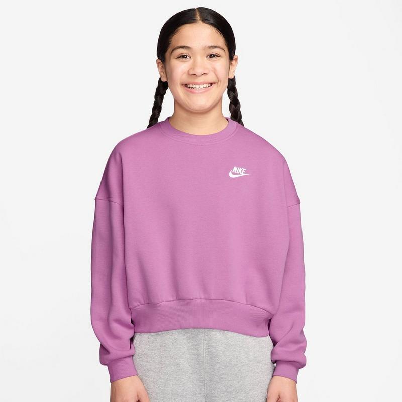Nike Chandail Sportswear Club Fleece &agrave; coupe carr&eacute;e pour filles juniors [7-16]