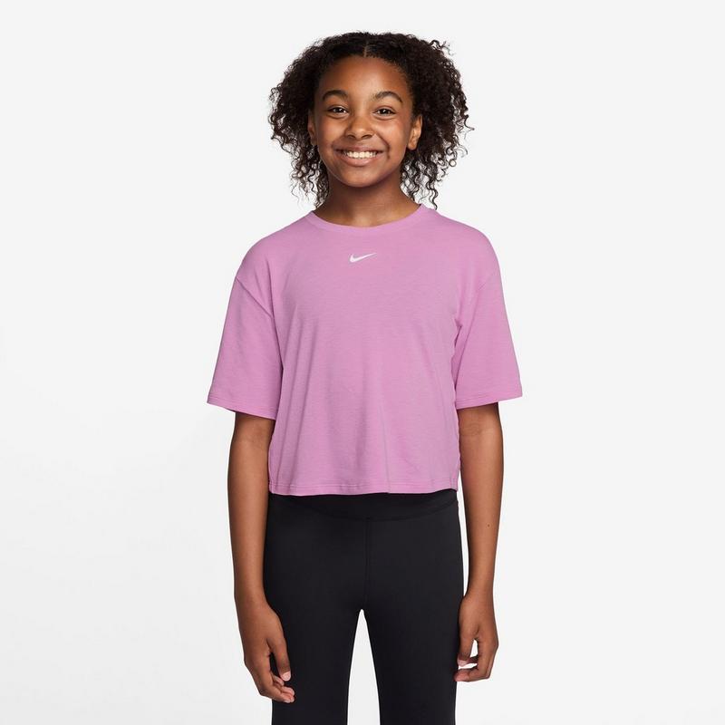 Nike Haut &agrave; manches courtes One Relaxed Dri-FIT pour filles juniors [7-16]