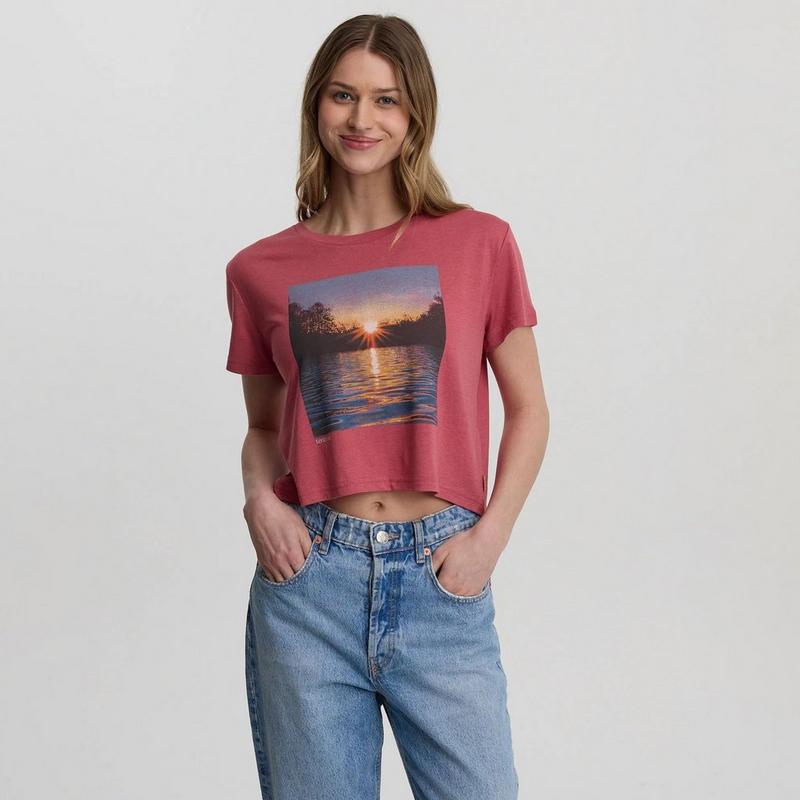Tentree T-shirt court Lake View pour femmes
