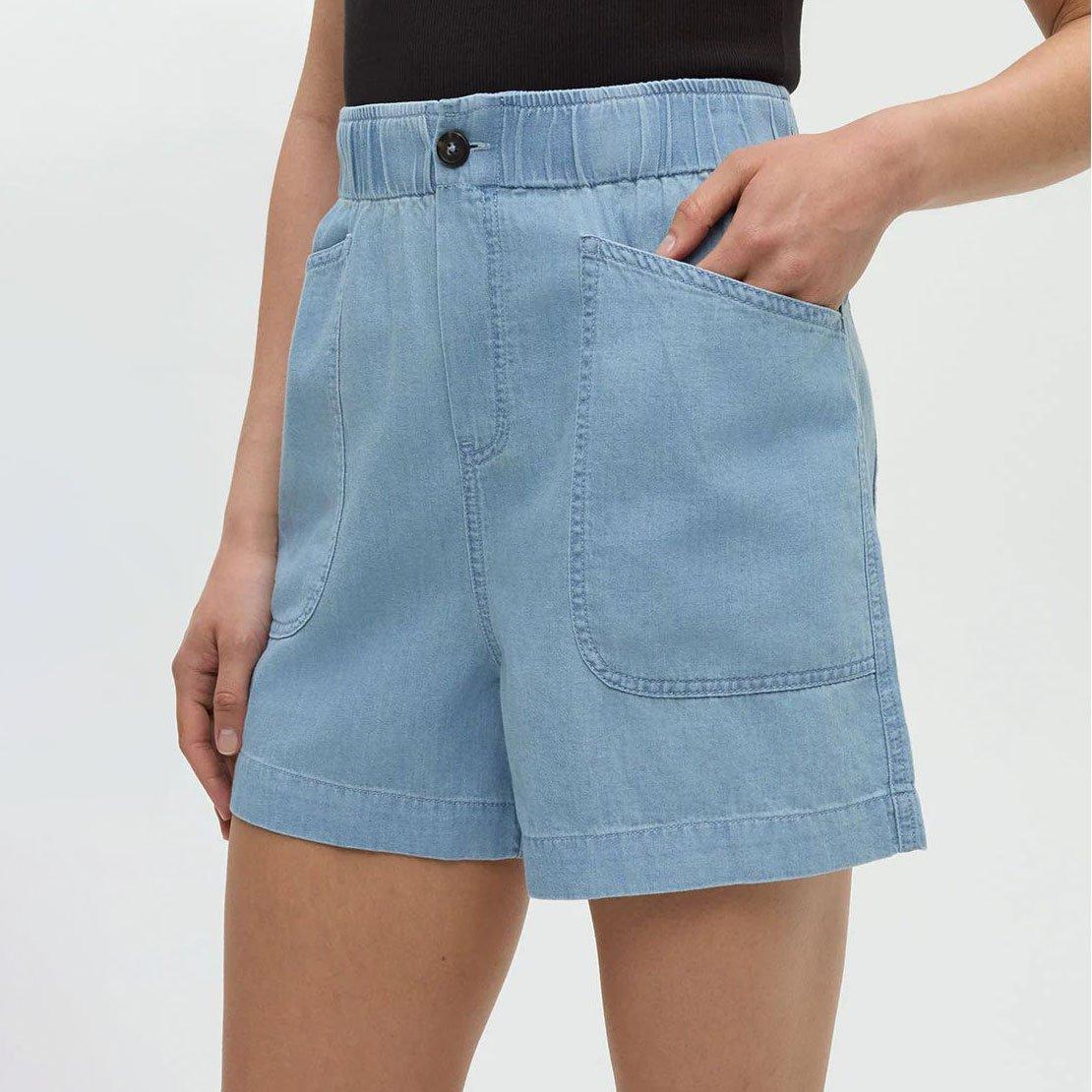 Tentree | Women's Denim Cascades Shorts, Light Wash, Size Medium