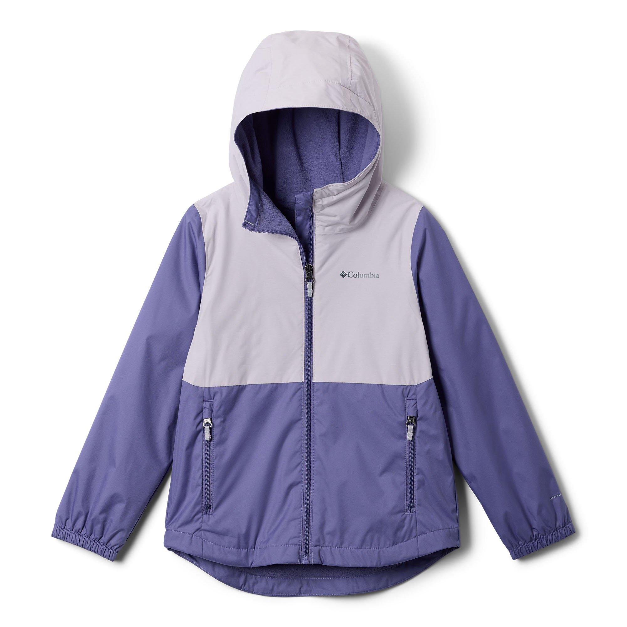 Columbia | Junior's Girl's Rainy Trails III Fleece-Lined Jacket, Purple, Size Large